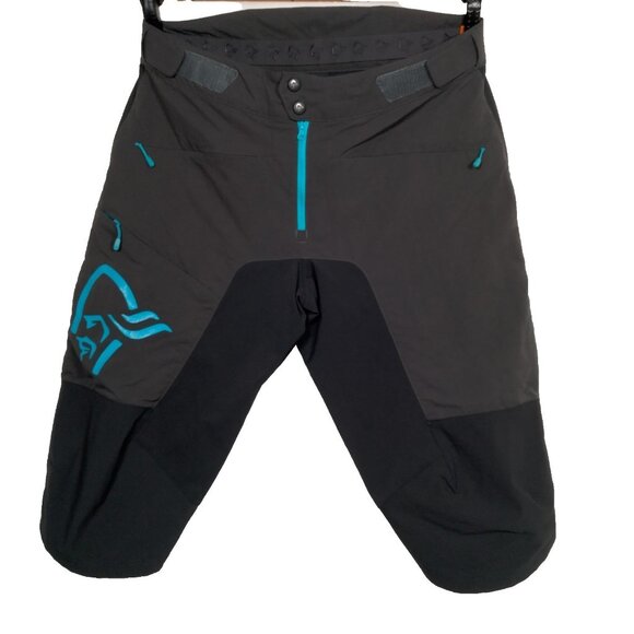 Norrona Fjora Other - Norrona Fjora Flex 1 Shorts Large Mountaineering Climbing Gray Blue Green Vented